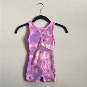 More Than Magic Pink and Purple Tie-Dye Kids Leotard